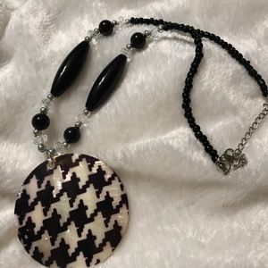 Vintage Houndstooth  Necklace